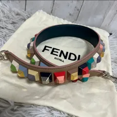 FENDI フェンディ ショルダーストラップ レザー マルチカラー ストラップユー ロゴ バッグストラップ