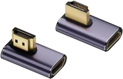 HDMI L字 アダプター 2個セット 8K HDMI2.1 48Gbps