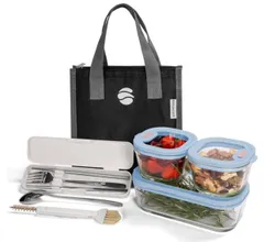 耐熱ガラス 保存容器 3点セット（240ml×2、560ml×1）