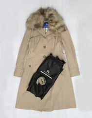 BURBERRY BLUE LABEL トレンチコート 36 美品 / ファー ベルト 保管袋付き