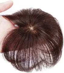 男女兼用 トップピース ショート ウィッグ 自然 増量 増毛 ボリュームアップ 薄毛隠し 部分ウィッグ 超軽量 つむじリアル つむじカバー リアル人工頭皮 ポイントウィッグ (栗色) 頭頂部 人毛100% ヘアピース HIYE