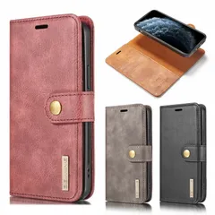 iPhone 13Pro ケース 手帳タイプ 手帳型 カバー 手帳タイプ 2way 取り外し可能 着脱可 レザー 合皮 カード収納 ポケット スタンド機能 ボタン開閉 無地 シンプル おしゃれ