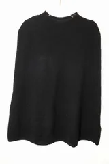 マックスマーラ ウィークエンドライン MAX MARA WEEKEND LINE カシミヤ ニットベスト ノースリーブ セーター フリーサイズ モックネック ブラック 【ブランド古着ベクトル】【中古】●250714