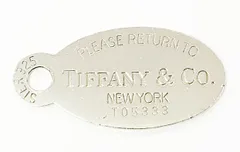 ティファニー TIFFANY & CO. RETURN TO TIFFANY リターントゥ ティファニー オーバルタグ チャーム ネックレス トップ シルバー 【ブランド古着ベクトル】【中古】☆AA★▲ 251212