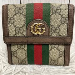 GUCCI ヴィンテージ 三つ折り財布 GGスプリーム シェリーライン - メルカリ
