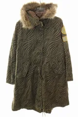 ヒステリックグラマー HYSTERIC GLAMOUR モッズコート フリーサイズ 0123AC04 カモ柄 ロング丈 ゼブラ柄 グリーン 【ブランド古着ベクトル】【中古】●260108