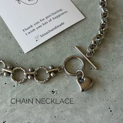 【チェーンネックレス】デザインチェーン ステンレス シルバーネックレス