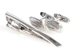 ケンゾー　KENZO　ネクタイピン　カフス　セット　シルバーカラー　送料無料