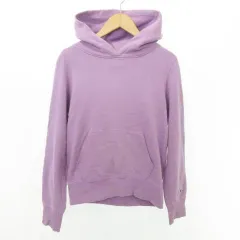 チャンピオン CHAMPION パーカー フーディー 長袖 無地 薄手 150cm 紫 パープル ■TC