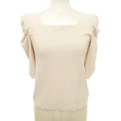 イング INGNI ニット カットソー 半袖 無地 スクエアネック 薄手 Mサイズ ピンク ■TC