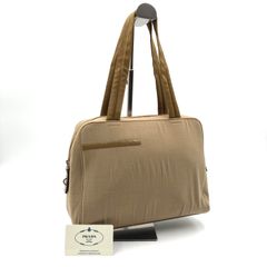 PRADA プラダ ミニトートバッグ ベージュ トライアングルロゴ 三角ロゴ