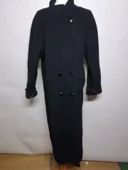ブラック ロング コート ダブル ボタン