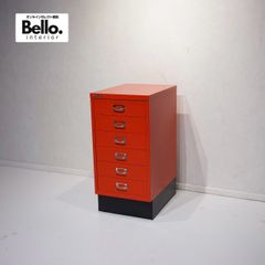 。*様 BISLEY スチール製 6段引き出し 赤 BISLEY ビスレー キャビネット レターラック スチール収納 書類収納