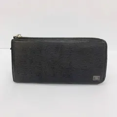 PORTER ポーター CURRENT 長財布 ロングウォレット サイフ L字ファスナー レザー 通勤 ビジネス メンズ ブラック 財布 DF17720■