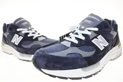 ニューバランス NEW BALANCE 992 NAVY 27.5cm D WIDTH M992GG ネイビー グレー ローカット スニーカー 【ブランド古着ベクトル】【中古】▲■251006