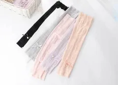 ＜在庫処分＞新品 春夏 冷感 アームカバー 蝴蝶結び かわいい 日焼け防止 ドライブ用　bu１