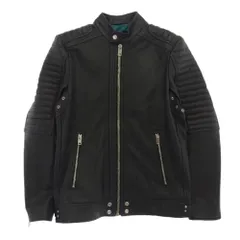 DIESEL ディーゼル シングル レザー バイカー ライダースジャケット ブラック系【中古】