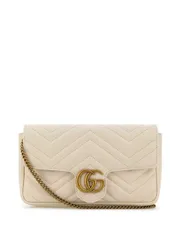 GUCCI GGマーモント レザー ミニバッグ 送料無料