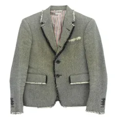 THOM BROWNE トムブラウン フリンジ ツイード ブレザー ジャケット ブラック系 オフホワイト系 00【中古】のサムネイル