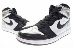 ナイキ NIKE WMNS AIR JORDAN 1 HIGH OG METALLIC SILVER 2021 28.5cm CD0461-001 ウィメンズ エア ジョーダン I ハイ メタリック シルバー 銀 【ブランド古着ベクトル】【中古】240617