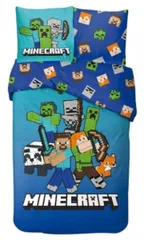 マインクラフト　マイクラ　掛け布団カバー　+　枕カバー　セット　シングル　ベッドカバー