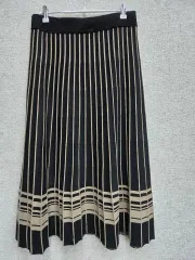 レノマ 麻 縦 ストライプ ニット スカート 66