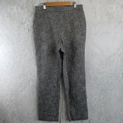 上質心地 グレー系ストレートパンツ フロントポケット付き オフィス カジュアル ハイウエスト レディース LLサイズ 〇◇