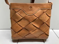 ALBERO アルベロ ショルダーバッグ / キャメル・編み込みレザー