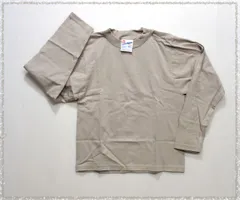 ●● ヘビーコットン100% 　ベージュｘ１、ネイビーｘ２のセット　新品リブなしロンＴ（１２０－１３０）　●●