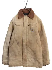 雰囲気系 90s USA製 カーハート トラディショナル コート メンズ S 程/ オールド ダック ジャケット ブルゾン 中綿 キルティング ライナー