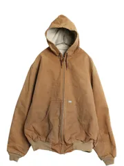 【お得なクーポン配布中!】 100周年 記念 80s USA製 カーハート アクティブ ジャケット メンズ XXL ヴィンテージ ダック パーカー サーマル ライナー 大きいサイズ 茶