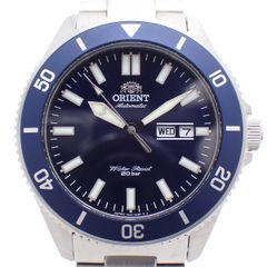 [Excellent Condition] Orient Sports 20 ATM Diver Automatic Men's Watch Day-Date Blue Dial Original Stainless Steel Bracelet RN-AA0007L [Ioki Pawn Shop]
