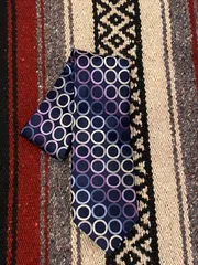 古着 ネクタイ MICHAEL KORS 総柄 紺色