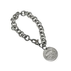 美品 Tiffany&Co ティファニー リターントゥ ラウンド チェーン ブレスレット シルバー 925