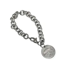 美品 Tiffany&Co ティファニー リターントゥ ラウンド チェーン ブレスレット シルバー 925