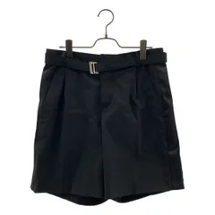 sacai / サカイ | 2021SS | Suiting Shorts / ベルテッド サイドライン ショートパンツ ショーツ / 裏地付き | 2 | ブラック | メンズ