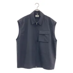 【美品】  LOWNN / ローン | ウール モヘア ノースリーブ ダブルジップ ジャケット | 48 | ブラック | メンズ