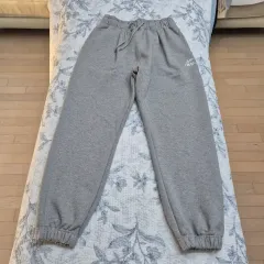 マットブラック ヘビースウェット ワンタック ジョガーパンツ グレー M