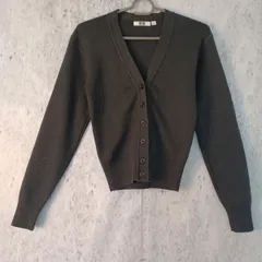 UNIQLO ユニクロ レディース トップス アウター Vネックカーディガン 長袖 ブラック サイズS 〇□