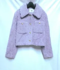 アトリエ NAIN ナイン ライトパープル 起毛 ツイードジャケット ほぼ新品