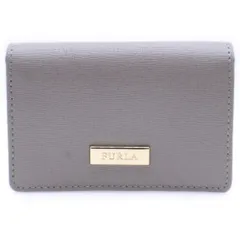FURLA (フルラ) レザー カード ケース グレー
