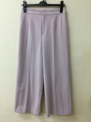 クードシャンス ほんのり裏起毛のストレッチパンツ 薄いラベンダーピンク サイズ38