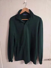 ポロ ラルフローレン 長袖 カラーTシャツ グリーン
