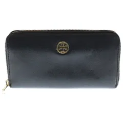TORY BURCH (トリー バーチ) ロゴデザインプレート レザー ロングウォレット 長財布 ブラック
