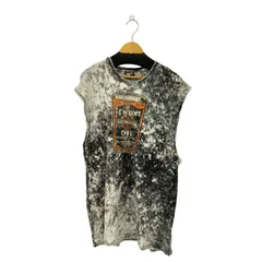 ハーレーダビッドソン HARLEY-DAVIDSON muscle shirt 総柄 イラストプリント ノースリーブ Tシャツ メンズ import：XL 