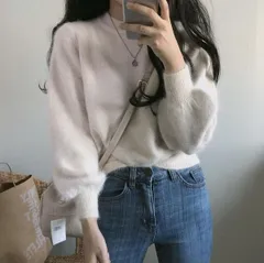 【002040F】ゆったり ニット セーター オフホワイト