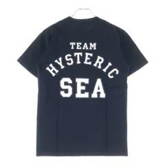 HYSTERIC GLAMOUR (ヒステリックグラマー) 20AW ×WIND AND SEA ウィンダンシー ロゴプリント クルーネック半袖Tシャツカットソー ブラック WDS-HYS-3-08