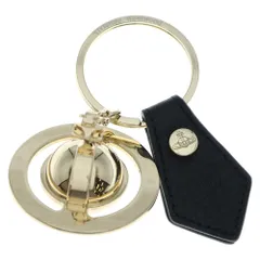 Vivienne Westwood (ヴィヴィアンウエストウッド) プラネットモチーフ レザー切り替え キーホルダー ゴールド 82030010