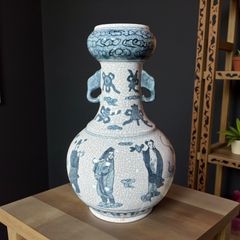 大清康熙年製 六角花瓶 山水風景図 時代物 壺 中国 フラワーベース