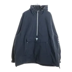 GUESS (ゲス) GREEN LABEL ANORACK JACKET グリーン レーベル ハーフジップ プルオーバー フーデッド ナイロン アノラック ジャケット ブラック MI3W8333IAのサムネイル